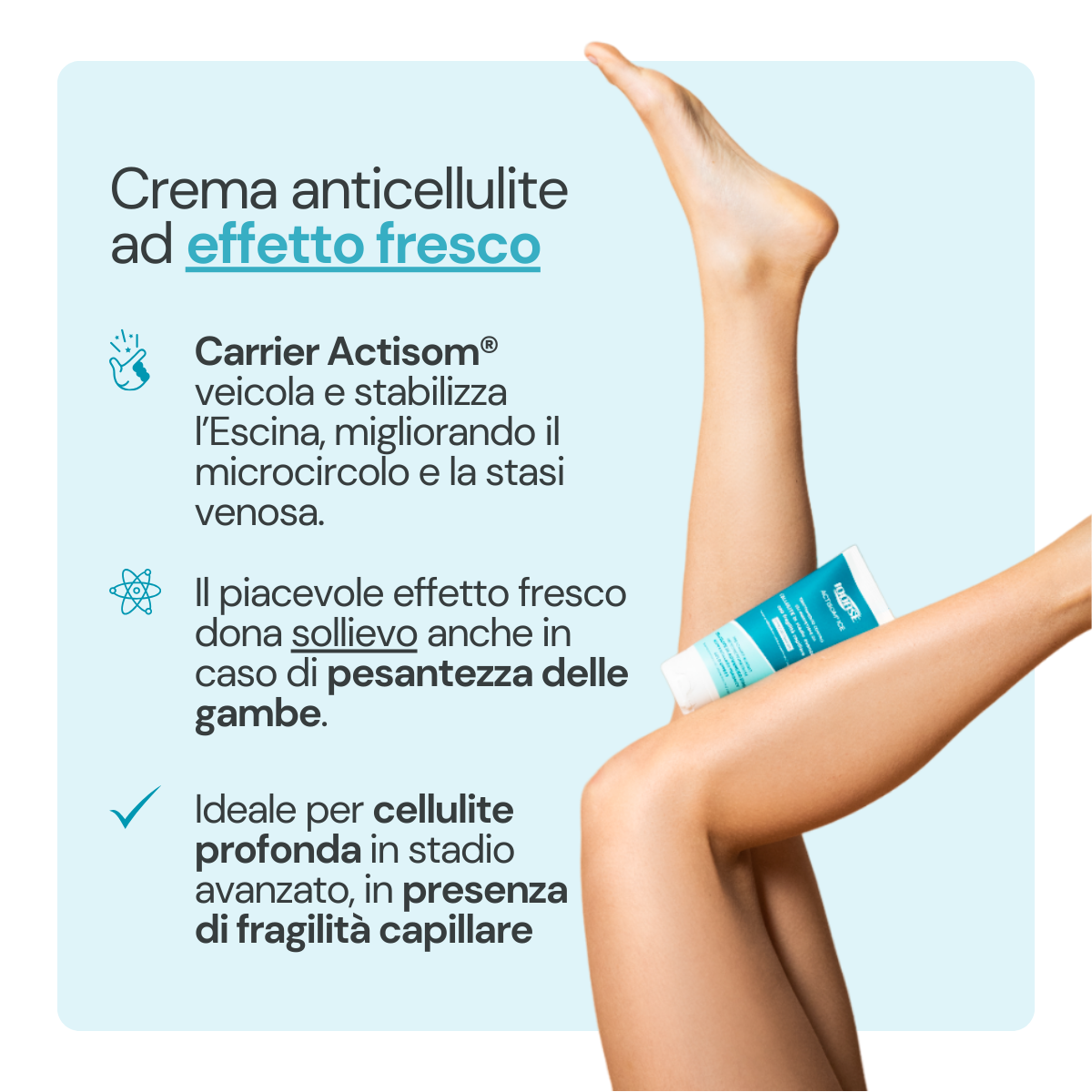 Cellulite cream for fragile capillaries