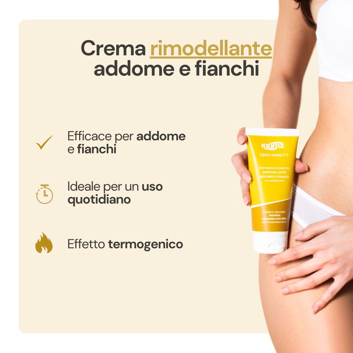 Crema rimodellante addome e fianchi