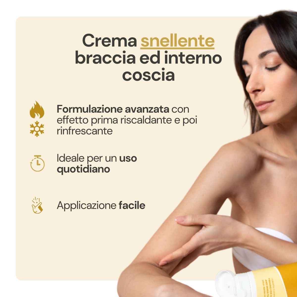 Crema rassodante braccia ed interno coscia