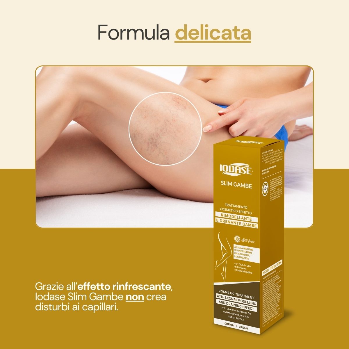 Slimming and draining leg cream